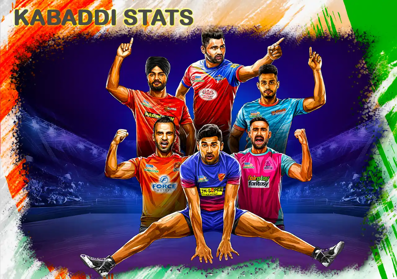 Kabaddi stats - breakdown of player and team results